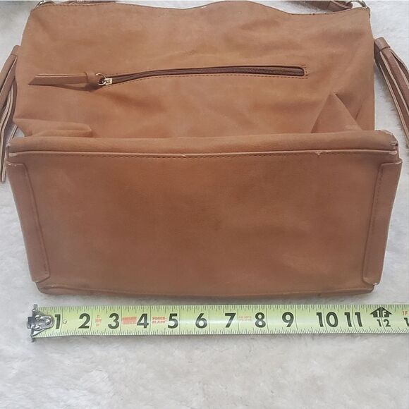 Olivia + Joy Faux Leather Large Shoulder Bag with Tassels, Approx 14" x … - Picture 3 of 13